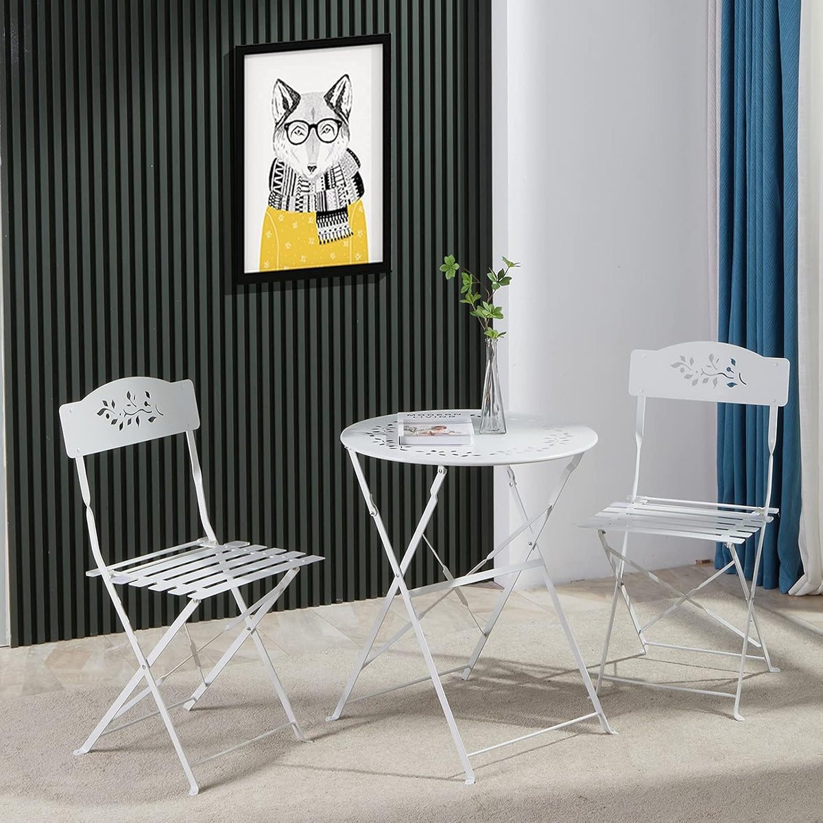 3 Piece Folding Patio Bistro Set Z946