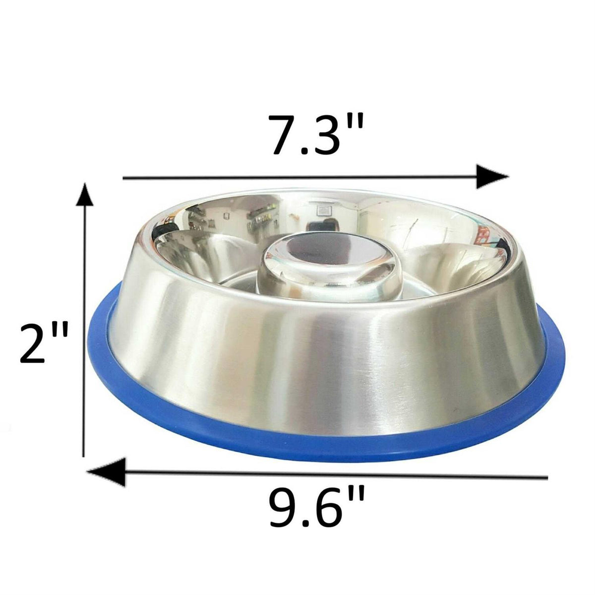 Slow Feed Anti Bloat Dog Bowl with Silicone Base J805
