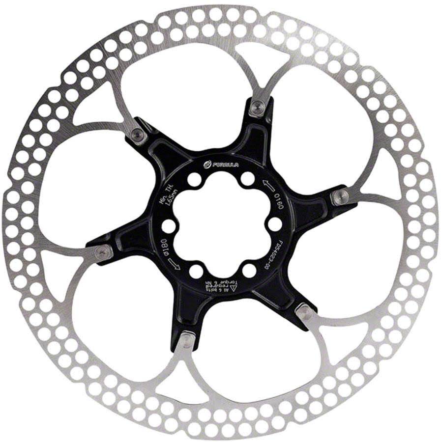 Disc Rotor, 6-Bolt - 180mm, Alloy Carrier - Black G300178