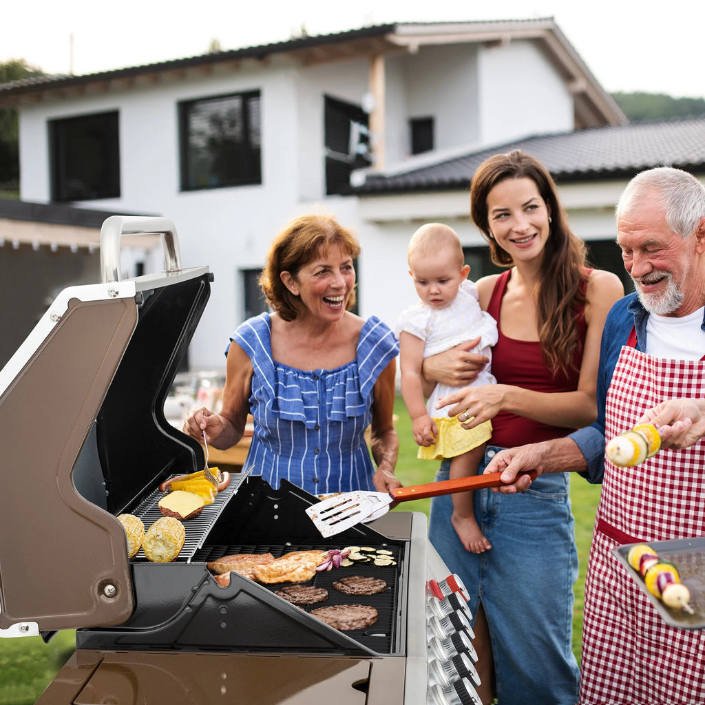 6-Burner Gas Grill with Sear Burner and Side Burner U7705