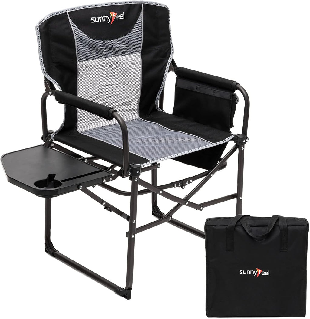 Oversized Portable Folding Camping Chair with Side Table G1669