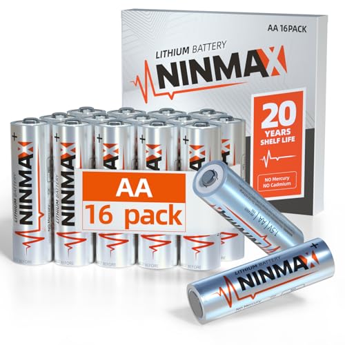 Lithium AA Batteries 16 Pack 3500mAh 1.5V J740
