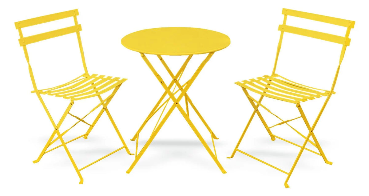 3 Piece Outdoor Furniture Set Yellow K13098