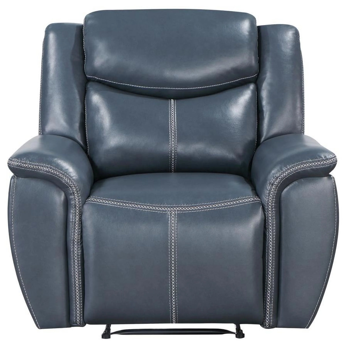 Blue Upholstered Recliner Chair F12189