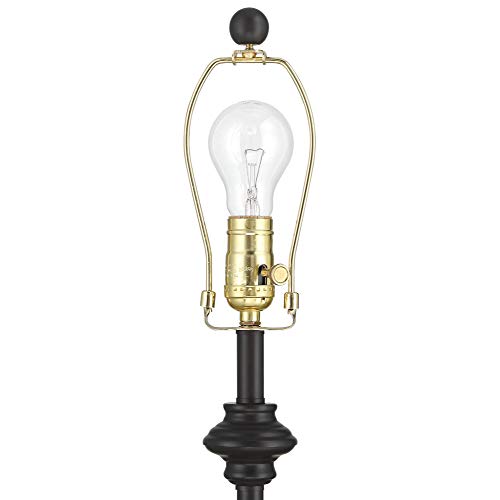 Set of 2 Dark Bronze Brown Metal Table Lamps H121145