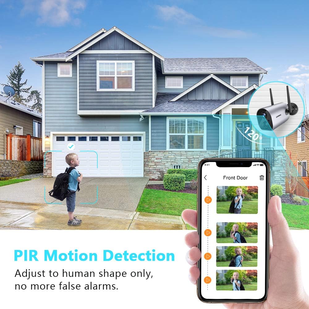 Wireless WiFi Security Camera, Rechargeable Battery Powered, 2PCS G25865