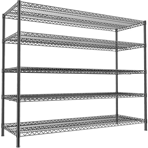 55.5" W 5 Tier Metal Shelving Unit R75606