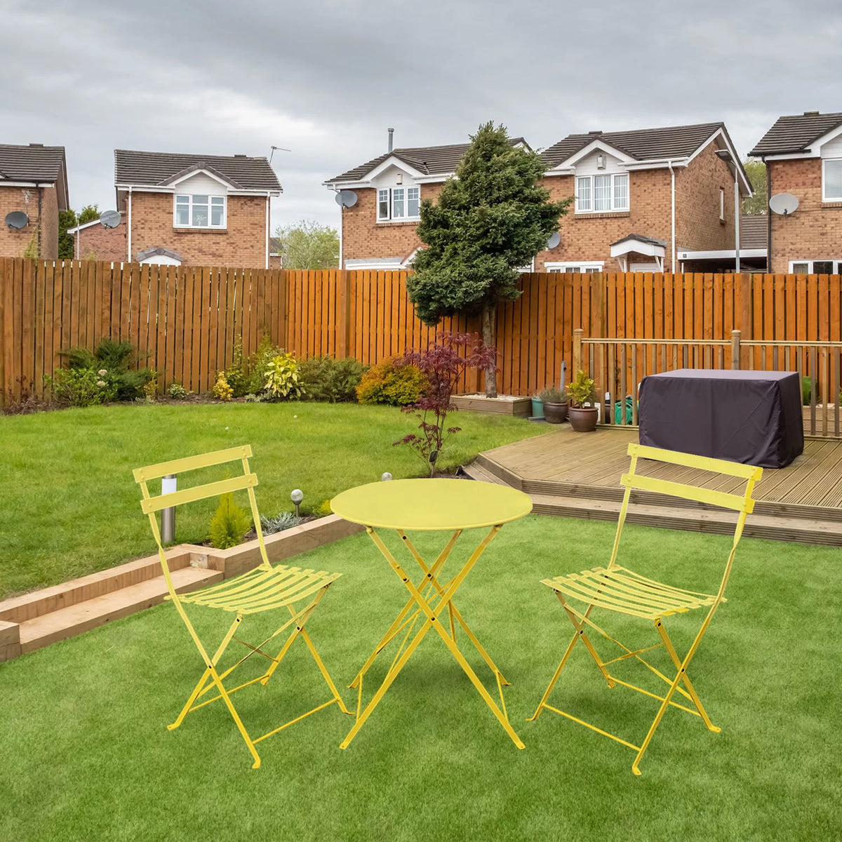 3 Piece Outdoor Furniture Set Yellow K13098