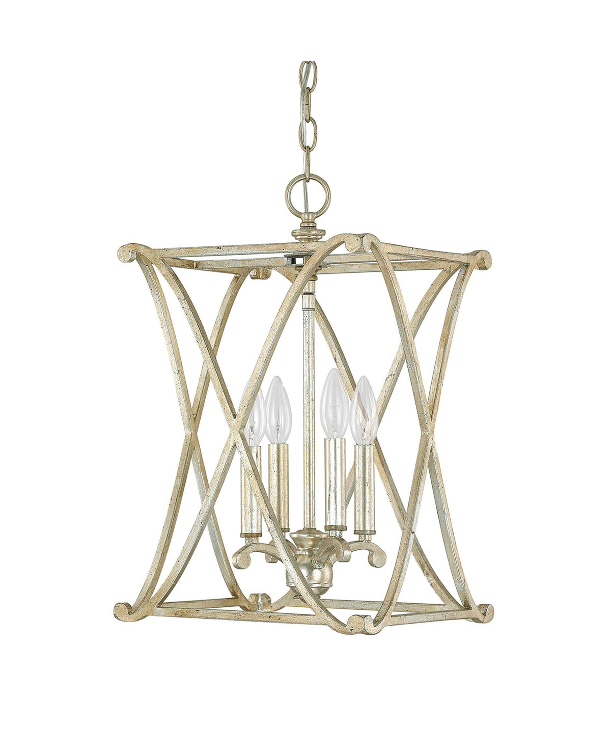 4 Light Foyer Fixture Winter Gold Q280