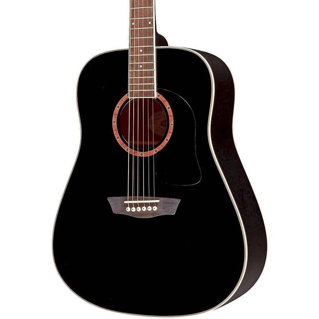 Black Mahogany Dreadnought Acoustic Guitar C714589