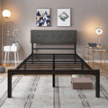Upholstered Platform Bed Frame with Adjustable Headboard Queen K268