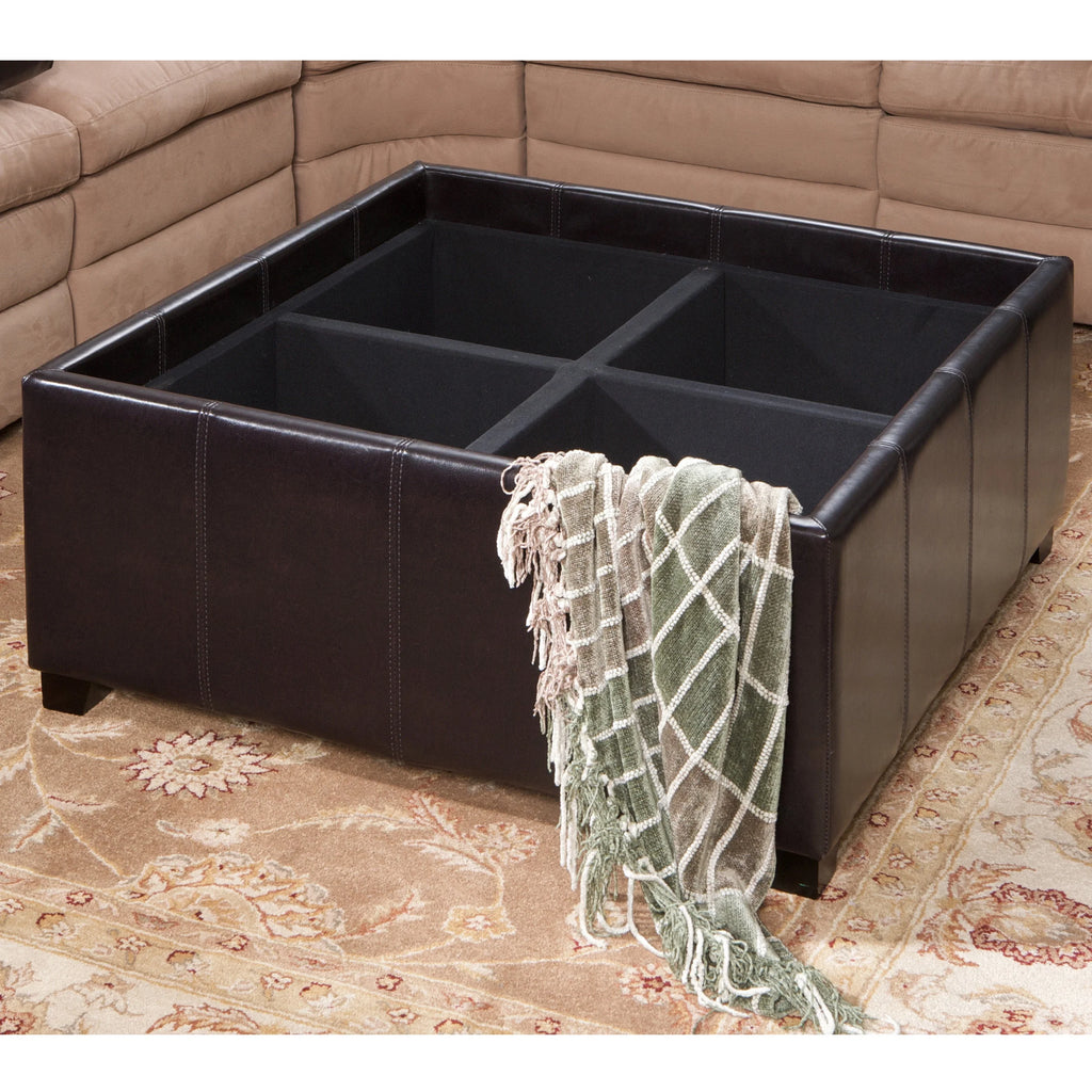 Bonded Leather Storage Ottoman S8177