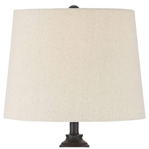 Set of 2 Dark Bronze Brown Metal Table Lamps H121145