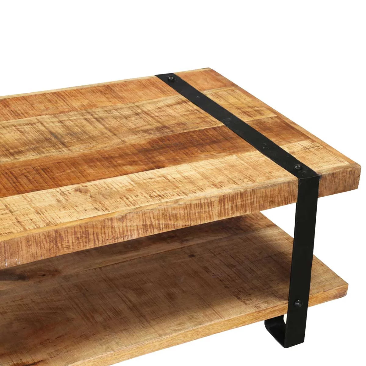 Rustic Mango Wood 2 Tier Coffee Table M94229