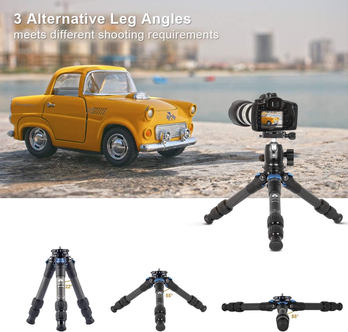 Carbon Fiber Mini Tripod with Center Column J168016