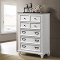 Weathered White and Gray 5-Drawer Wood Chest A532