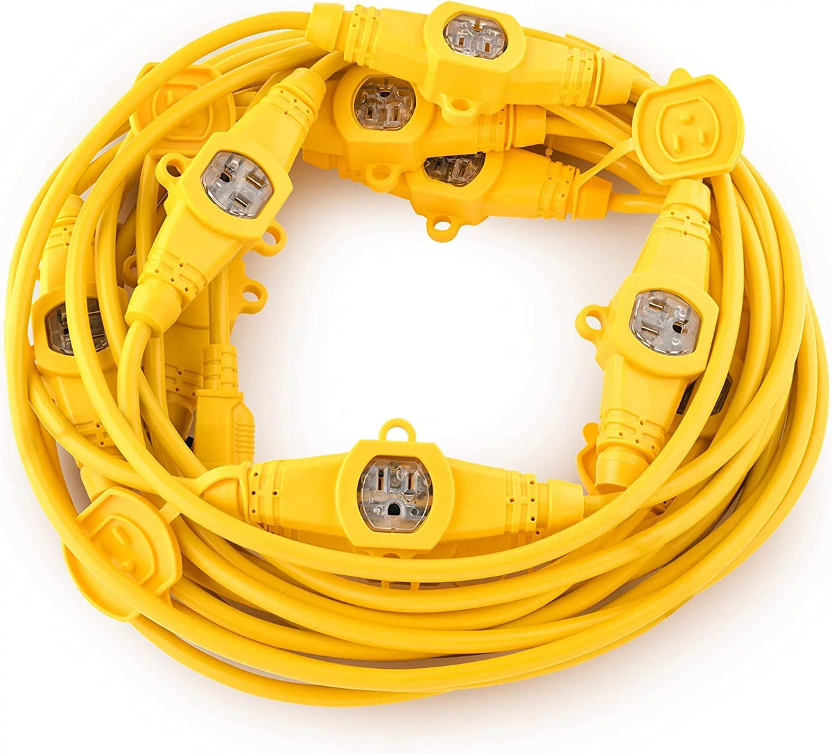 25FT Yellow Power Extension Cord 3 Prong 16 Gauge SJTW T179