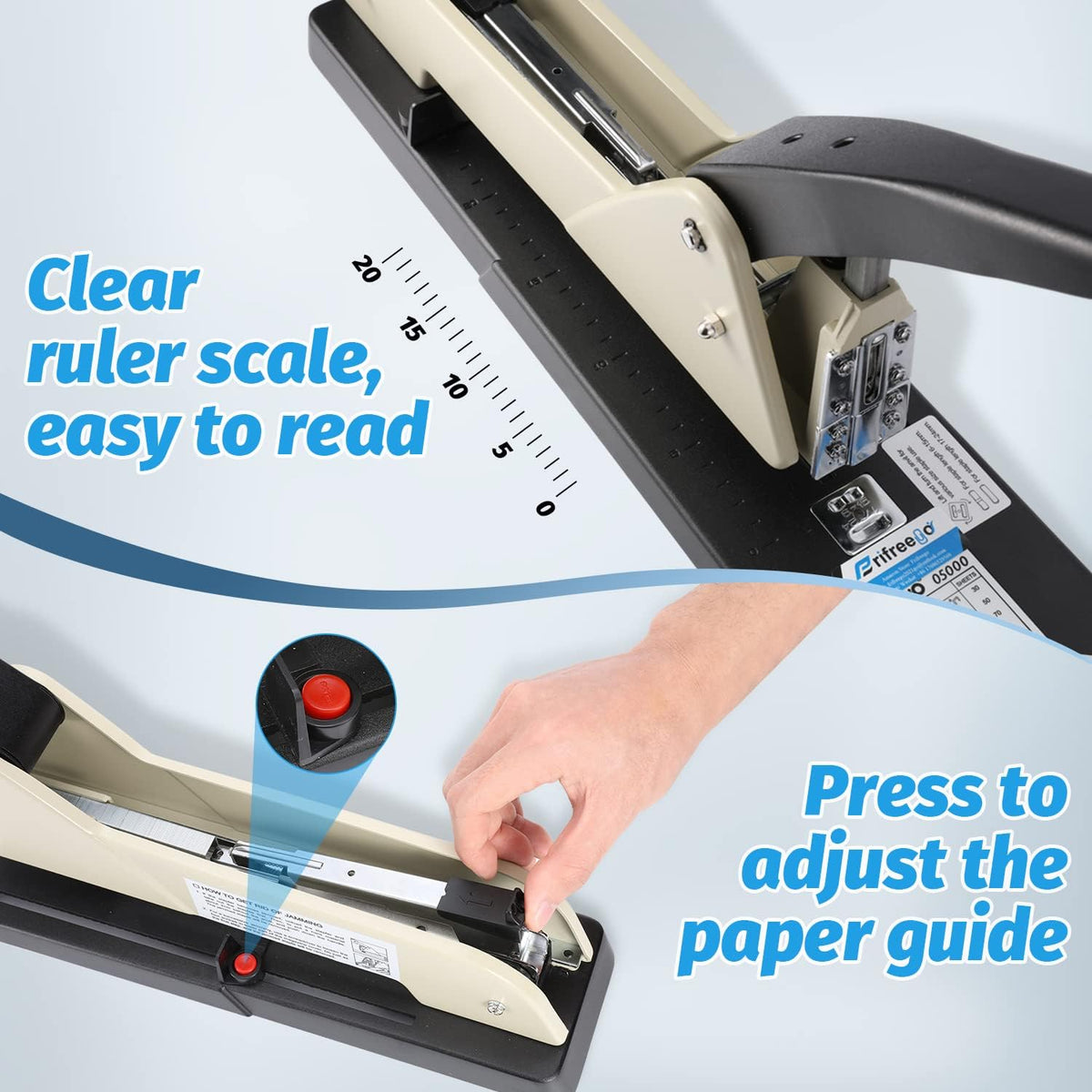 Heavy Duty Long Reach Stapler with 200 Sheets Capacity Q9259