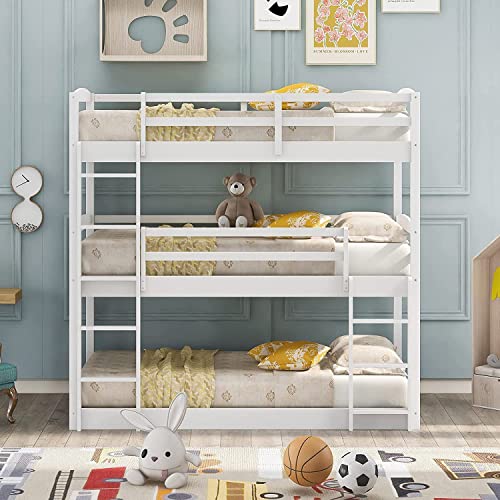 Queen Size Murphy Bed with Desk and 8 Shelves White L186745