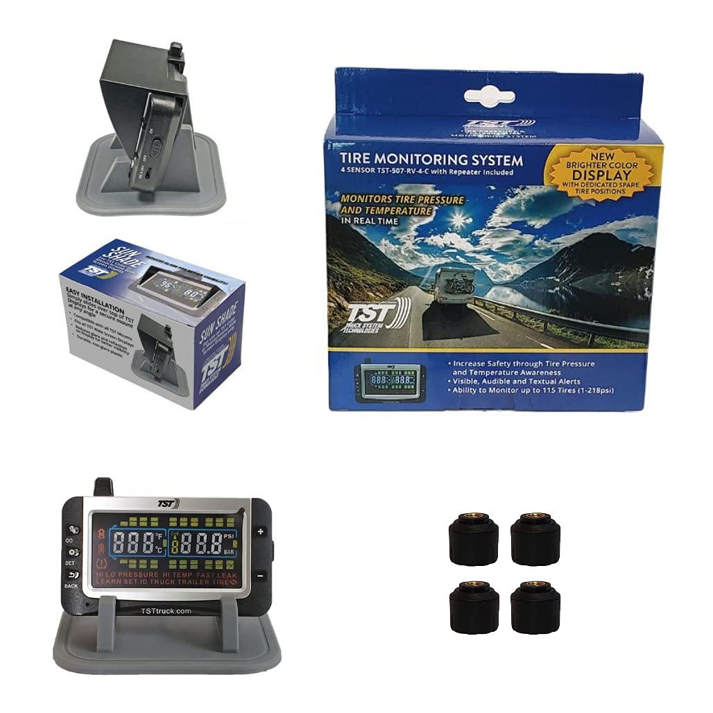 RV TPMS with Color Display 4 Cap Sensor Kit E683