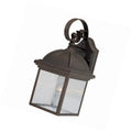 One-Light Exterior Wall Lantern Textured Rust Patina Cast Aluminum L938818