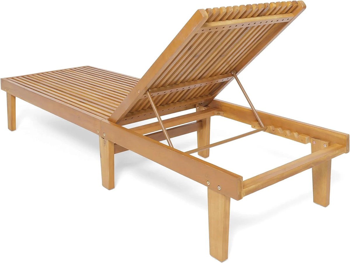 Outdoor Wooden Chaise Lounge U796