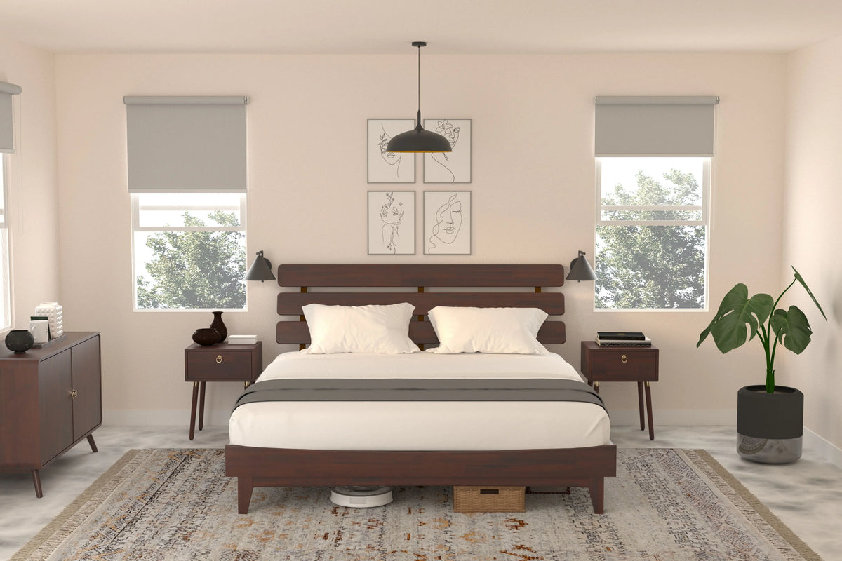 Queen Bed Frame with Adjustable Headboard L900