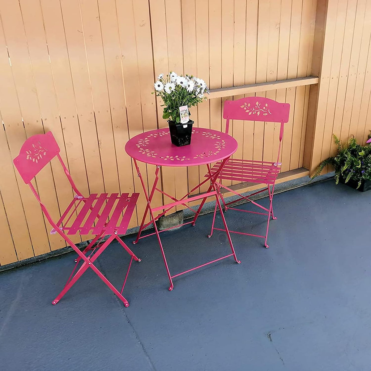 3 Piece Folding Patio Bistro Set Z946