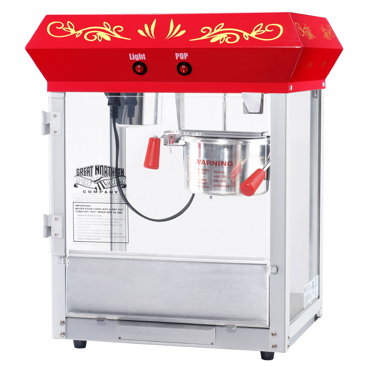 Stainless Steel Red Popcorn Machine R485