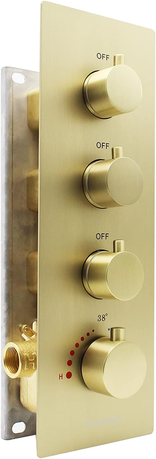 3-way Brass Thermostatic Shower Valve K858