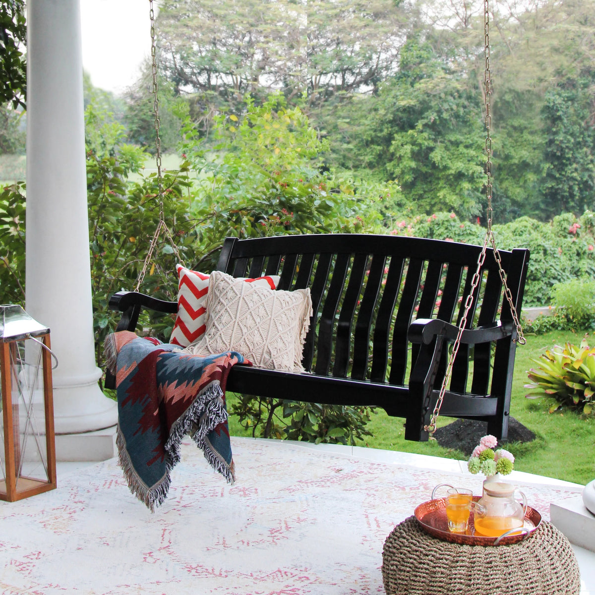 Mahogany Wood Porch Swing A310442