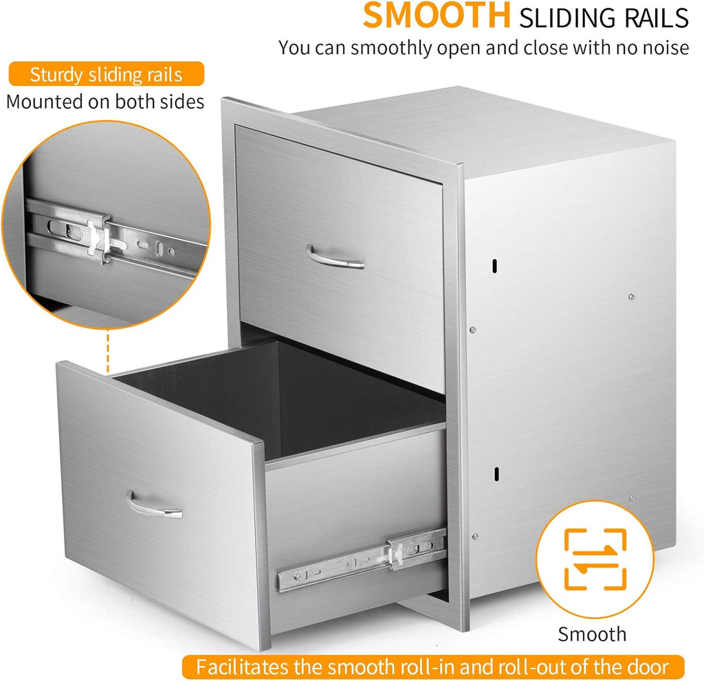 Stainless Steel Outdoor Barbecue Drawers B395