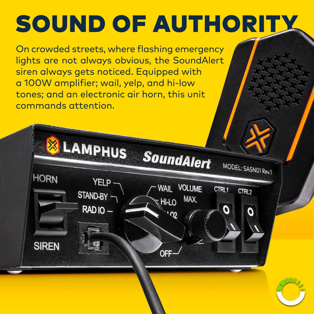 100W Emergency Police Siren Speaker 120-130dB PA System W4406