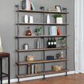 White 6-Tiers Wood Ladder Shelf Bookcase W216