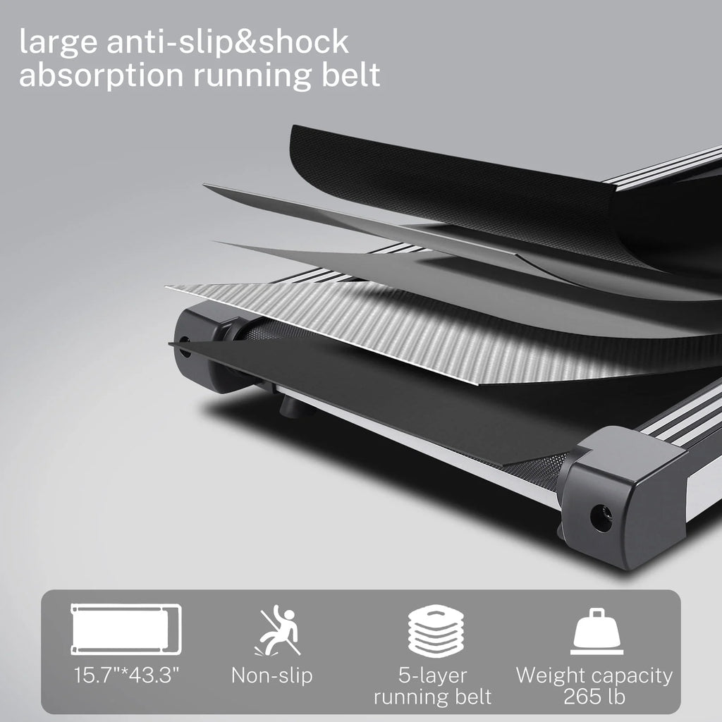 Electric Motorized Treadmill with 3 Incline Levels F626