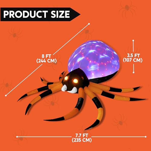 8 FT Inflatable Giant Spider Outdoor Decoration Z648684