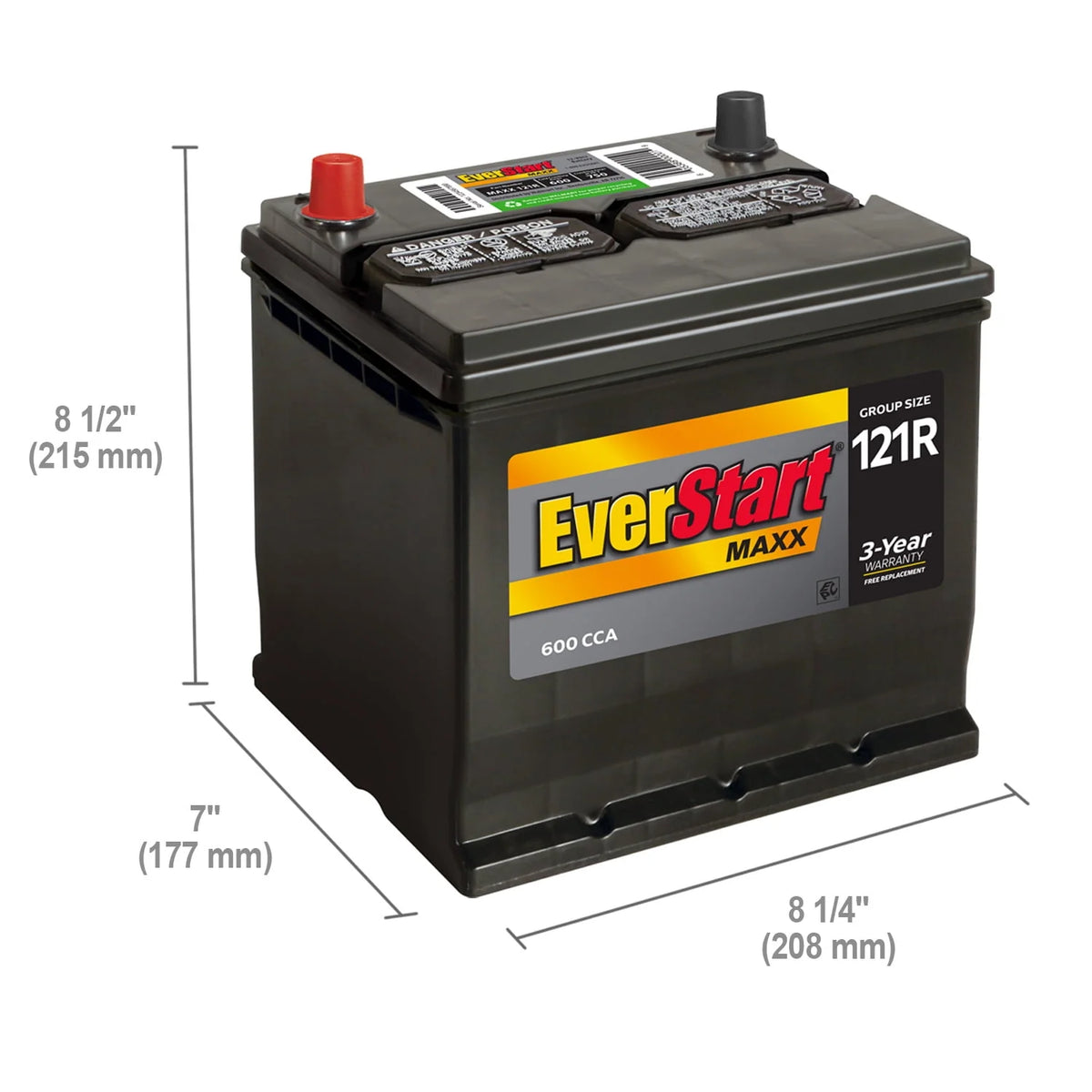 Lead Acid Automotive Battery 12 Volt 600 CCA T2743