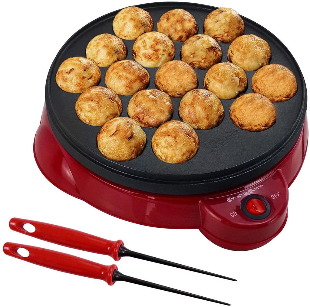 Electric Takoyaki Maker Portable Compact Easy Clean L90554