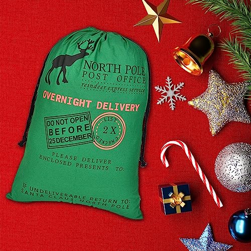 6 Pack Large Cotton Canvas Drawstring Gift Sacks I4431