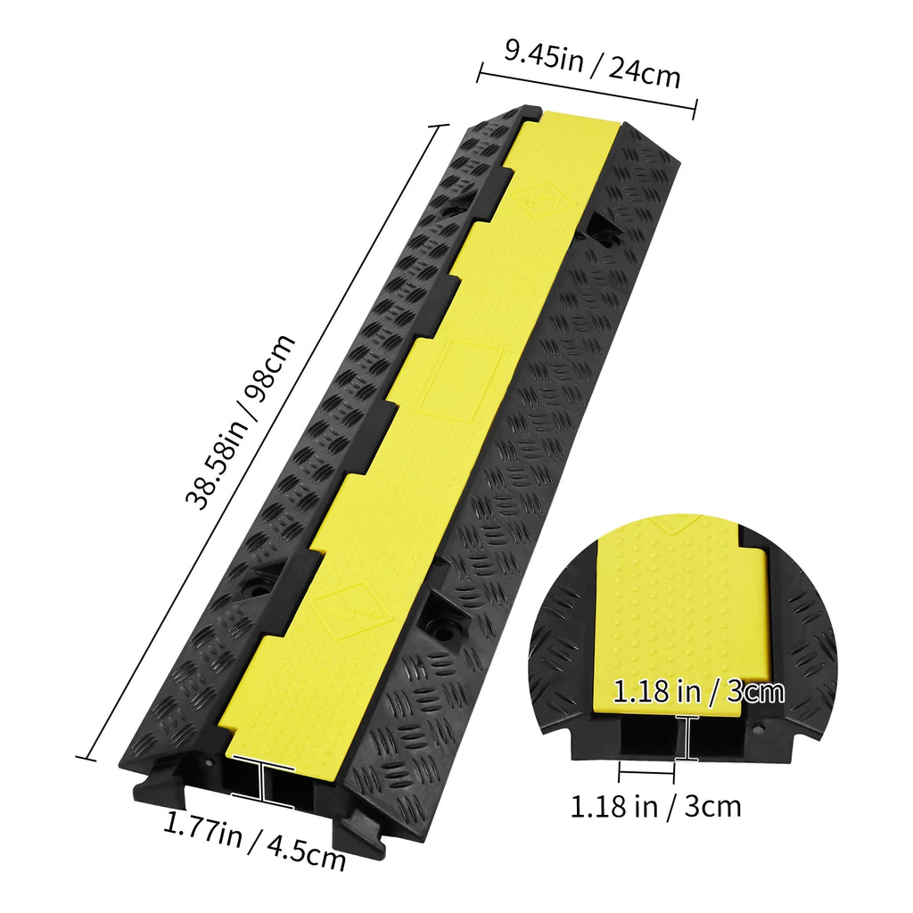 3 PCs 2 Channel Cable Protector Ramp J144589