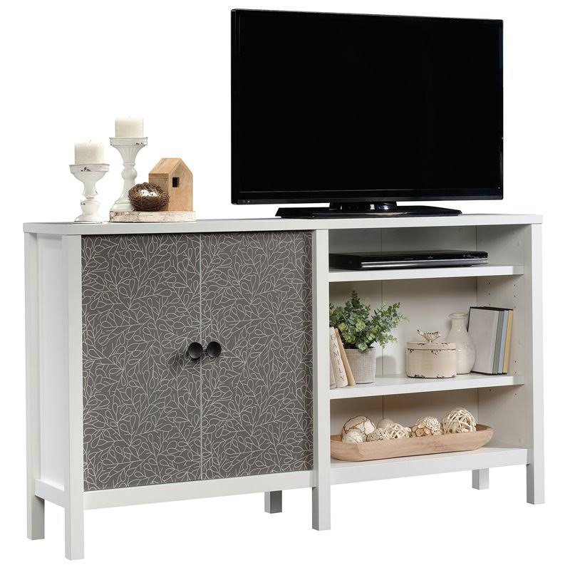 Soft White Wood TV Stand Cabinet L522