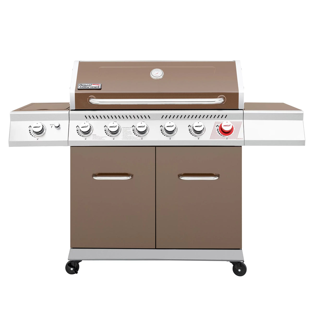 6-Burner Gas Grill with Sear Burner and Side Burner U7705