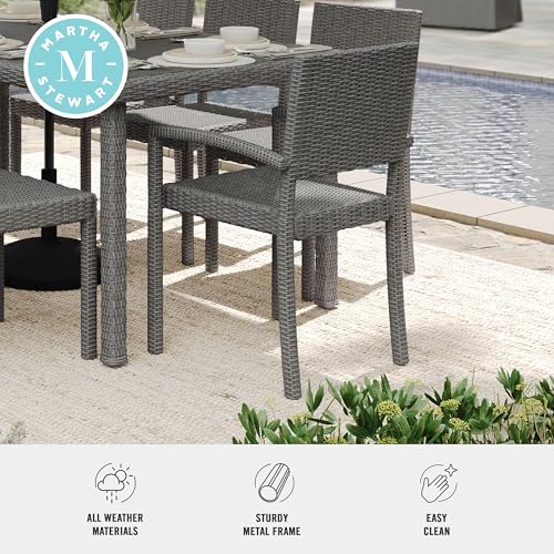Brown Set of 2 Stackable Patio Armchairs L6349