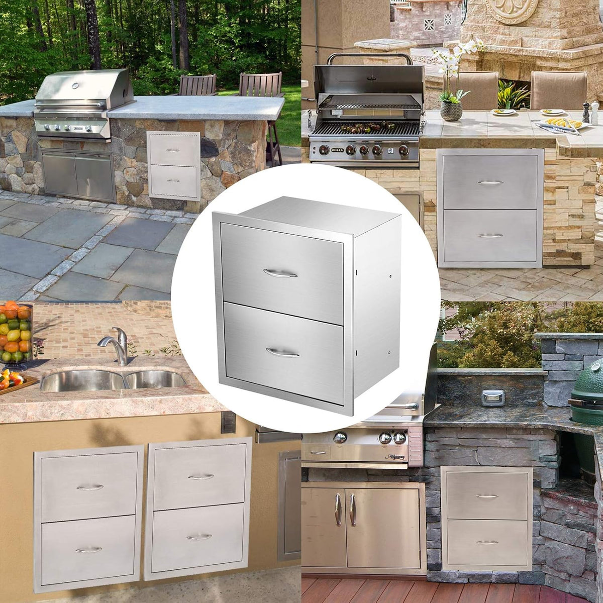 Stainless Steel Outdoor Barbecue Drawers B395