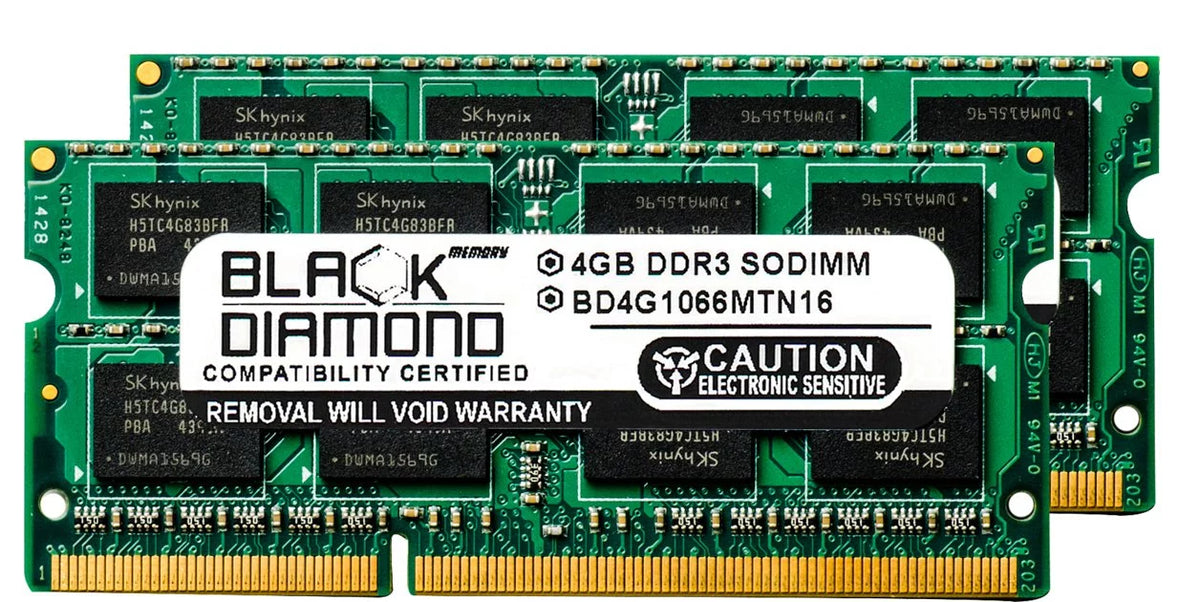 8GB 2X4GB DDR3 1066MHz PC3-8500 SO-DIMM Memory RAM X37351