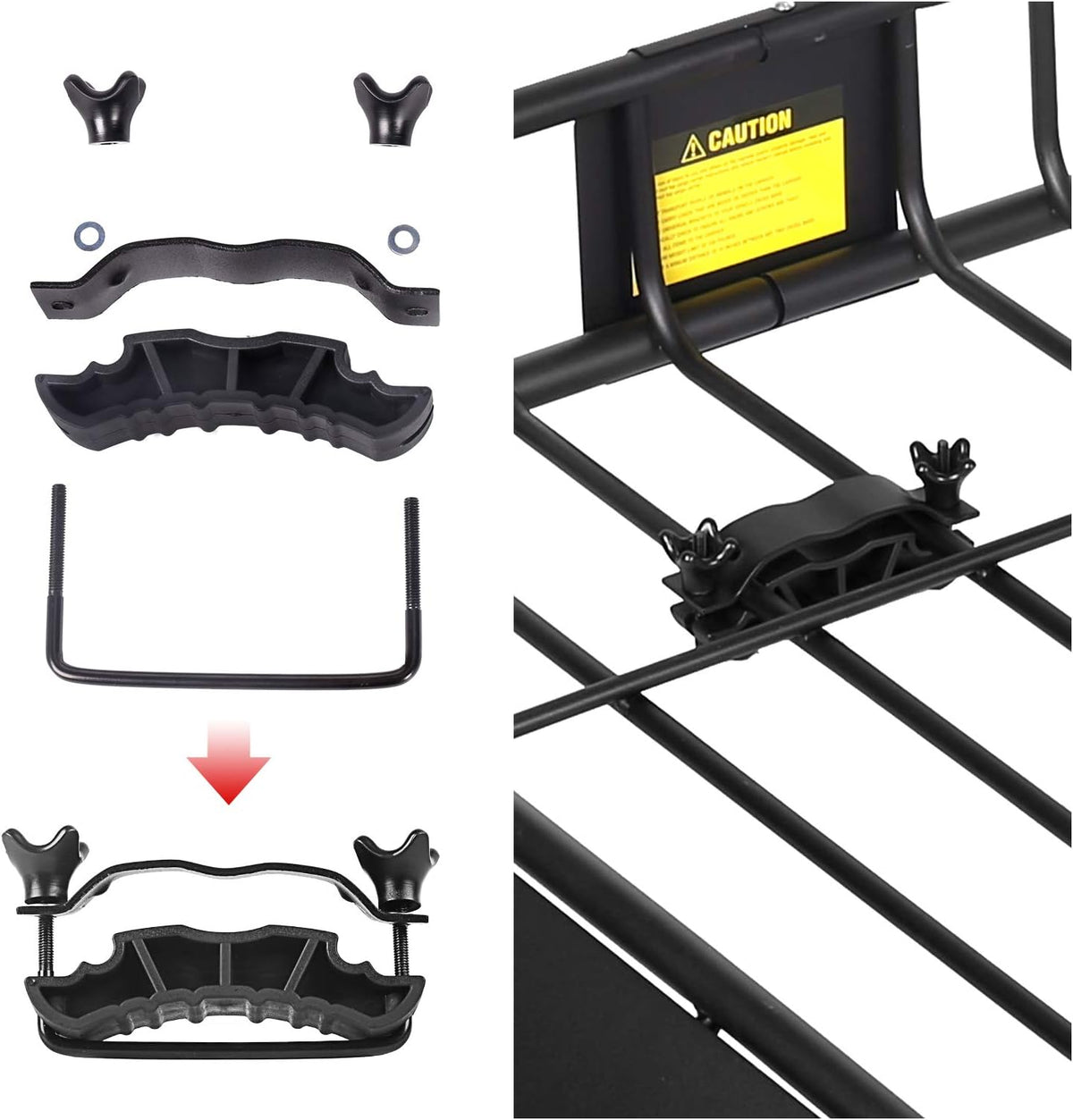 Roof Rack Basket Rooftop Cargo Carrier with Cargo Net and Bag D683