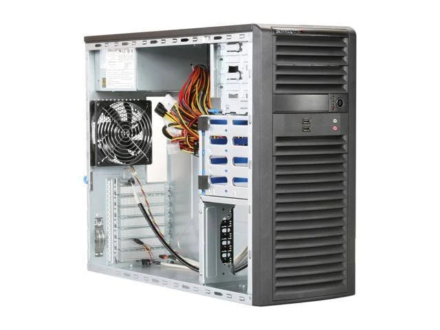 Black Mid-Tower System Cabinet H506