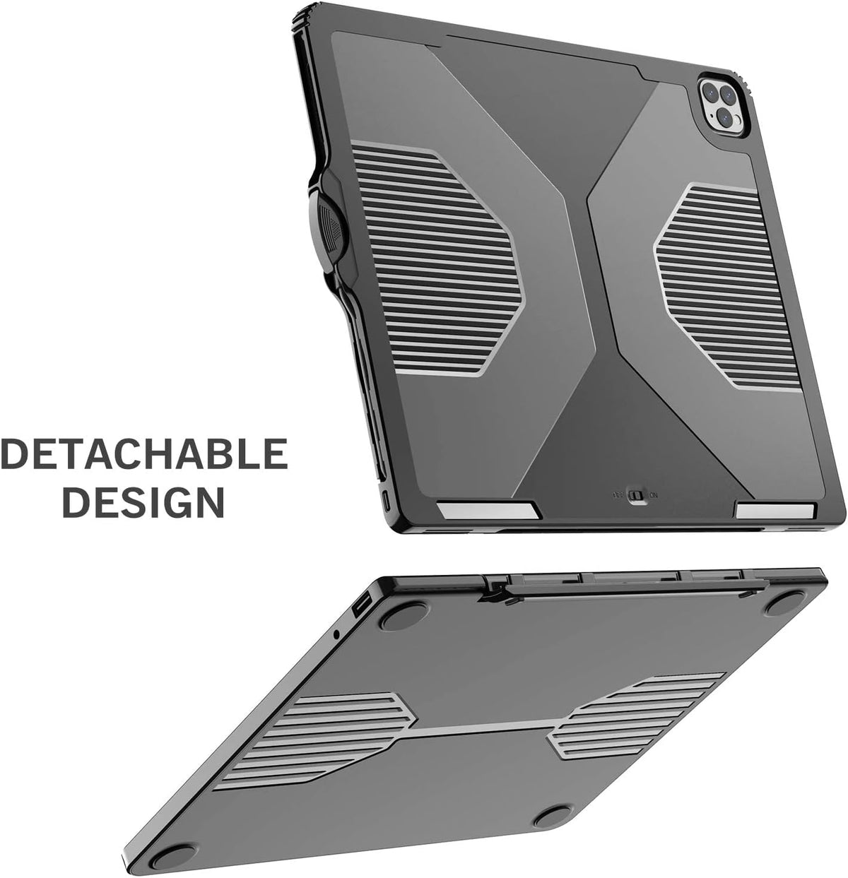 iPad Pro 12.9 Case with Keyboard, 7 Color Backlit, Black I317