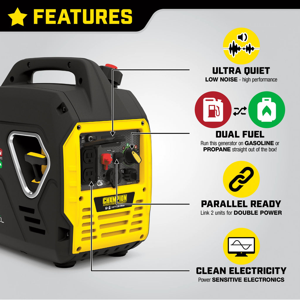 2500-Watt Dual Fuel Inverter Generator F541