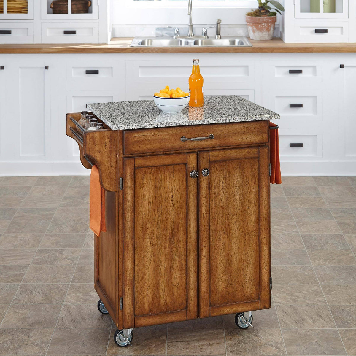 Kitchen Cart with Granite Top O698